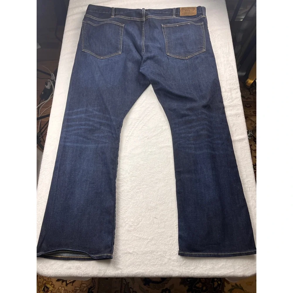 Polo Ralph Lauren Jeans Mens 42x30 Blue Authentic Dungarees Straight Leg Denim